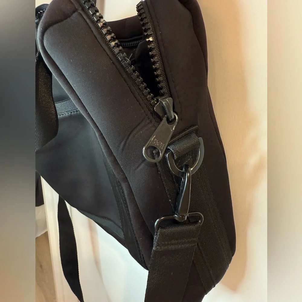 Dagne Dover Black Weston Neoprene Laptop Bag Work Bag Briefcase Travel Bag
